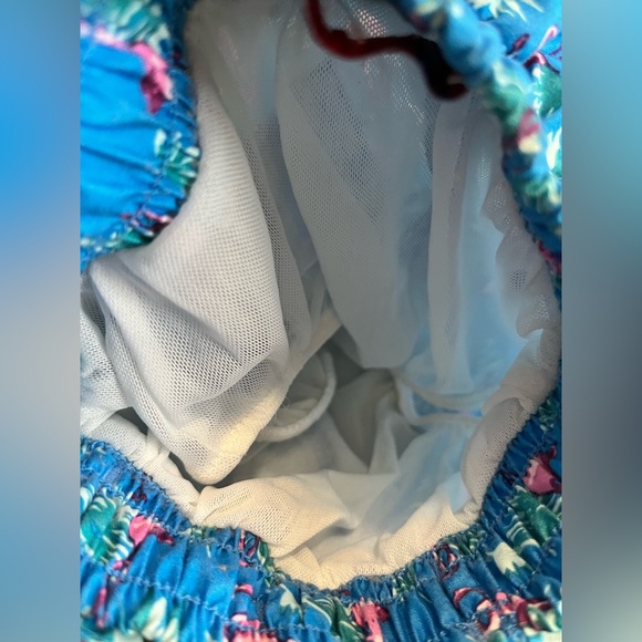 Beach Bros Flamingo Palm leaf Blue 2 Toddler Boy Swim Trunks - Picture 9 of 9